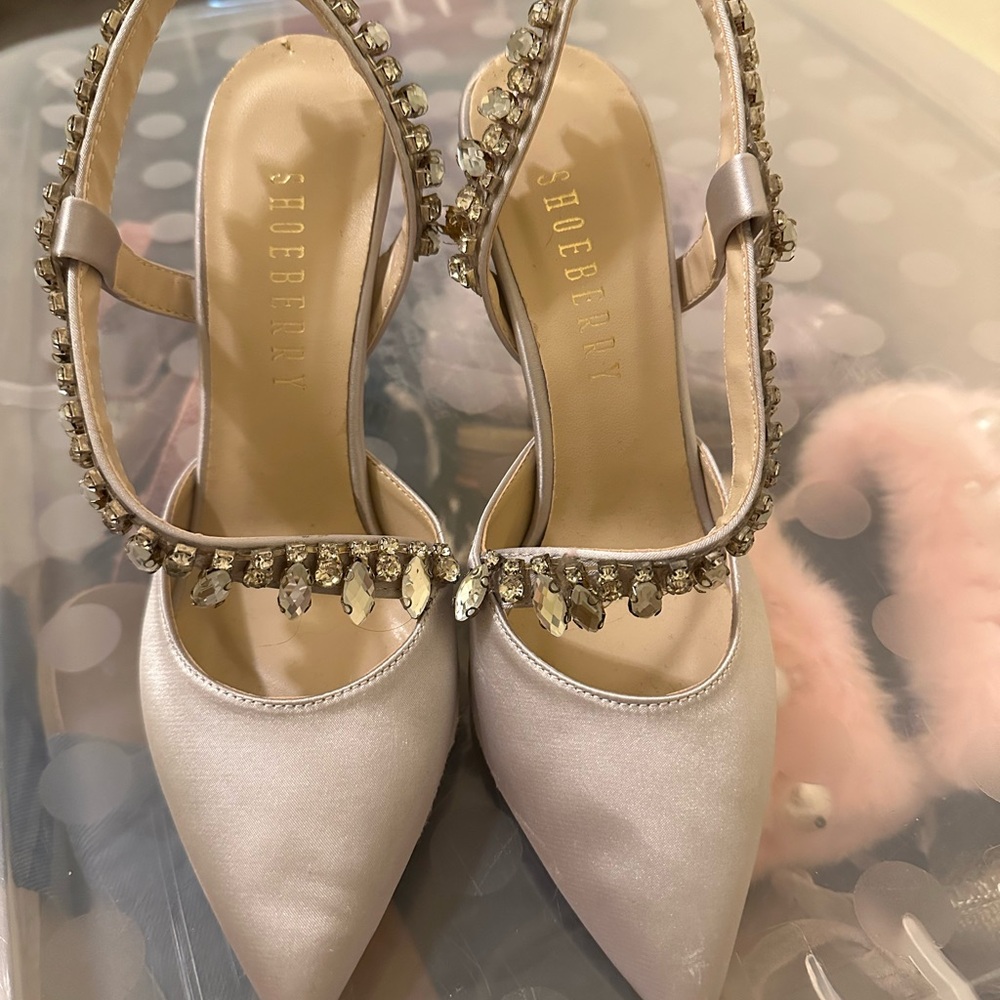 Elegant silver heels